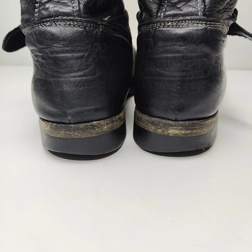 Triumph x Paul Smith Waxed Roughout Engineer Boots Size 10 Made In Italy